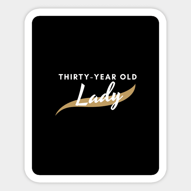 Thirty-year old Lady Sticker by Akea Art